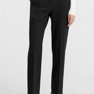 Express Black Tailored Straight-Leg Dress Trousers Size 4 Long